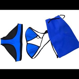 New Blue Triangl Neoprene Bikini